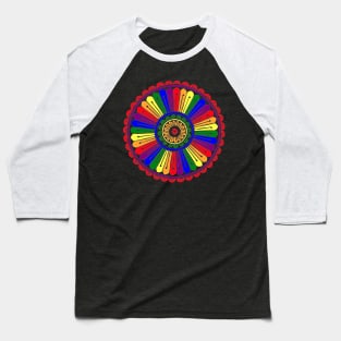 Rainbow Mandala Baseball T-Shirt